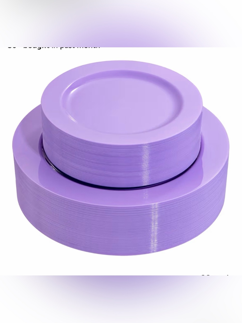 60PCS Purple Plates Heavy Duty Plastic Plates Disposable for Party & Event table